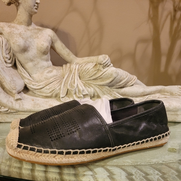 Tory Burch Leather Logo Espidrilles 1213 - Picture 10 of 14